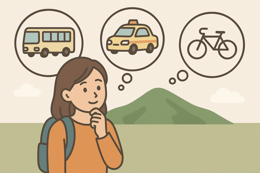 佐渡でレンタカーがない時に使える代替手段