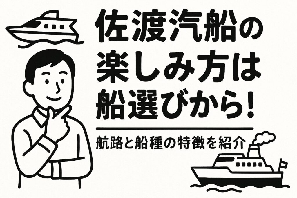 佐渡汽船の楽しみ方は船選びから！航路と船種の特徴を紹介