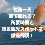 佐渡一周は車で回れる？所要時間と絶景観光スポットを徹底解説！