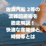 佐渡汽船 2等の混雑回避術を徹底解説！快適な席確保と時間帯とは