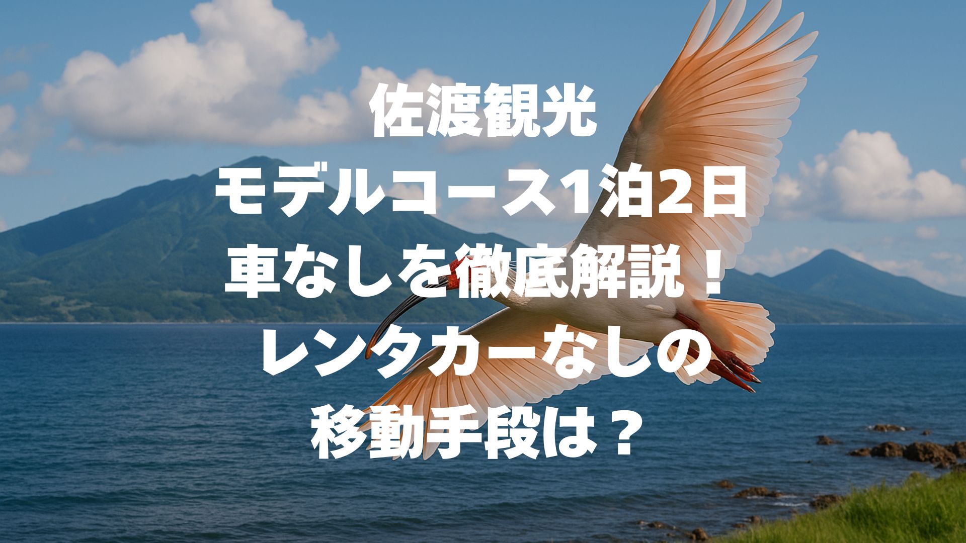佐渡観光モデルコース1泊2日車なしを徹底解説！レンタカーなしの移動手段は？