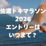 佐渡トキマラソン2026のエントリーはいつまで？申し込み方法や注意点を徹底解説！